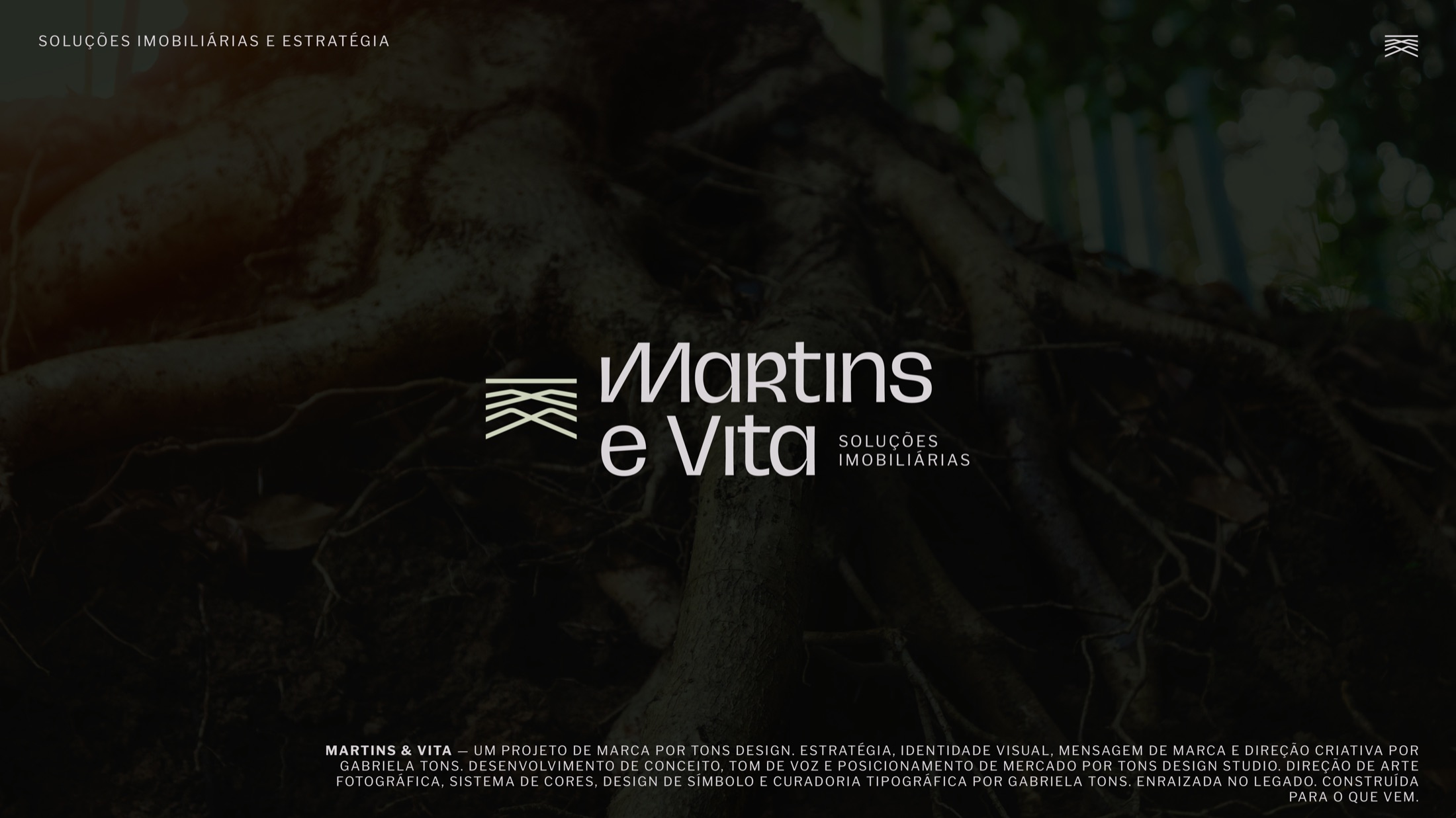Logotipo Martins e Vita sobre raízes