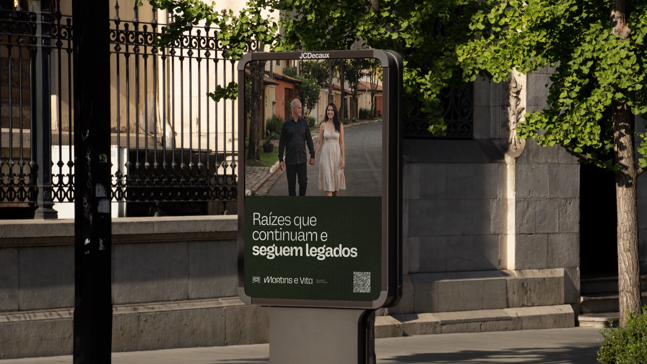 Peça de rua com a campanha